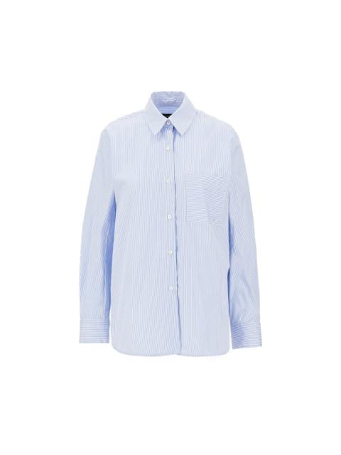 EMPORIO ARMANI Emporio Armani Striped Cotton Poplin Shirt Blue Women