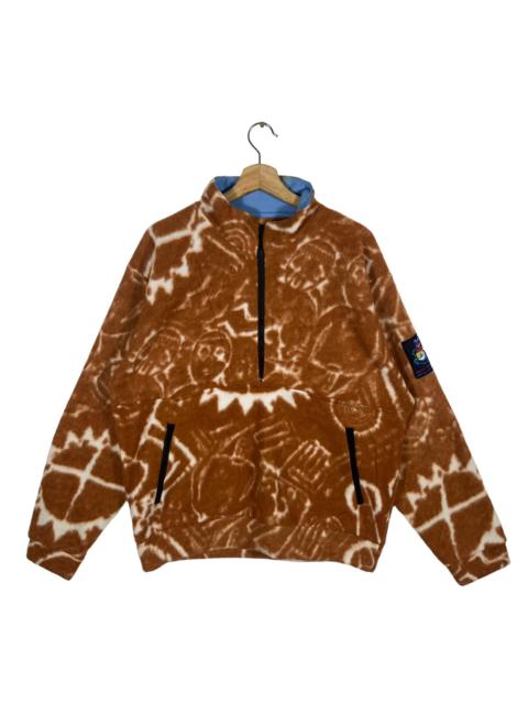 Other Designers Vintage - Vintage 90s Bali Barrel Fleece Half Zipper Sweatshirt L Size