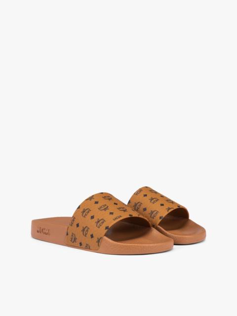 MCM Monogram Print Rubber Slides