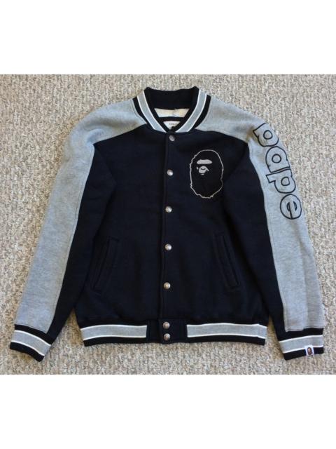 A BATHING APE® OG Bape Embroidered Spellout Varsity Bomber Jacket