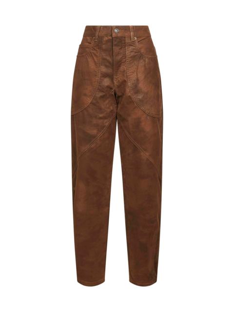 Isabel Marant Étoile Marant Etoile Women Tobacco Vintage Faux Leather Kelvina Trousers