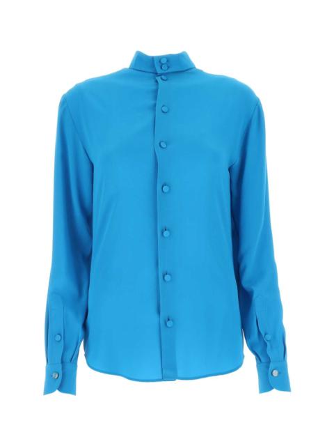 Turquoise Crepe Shirt