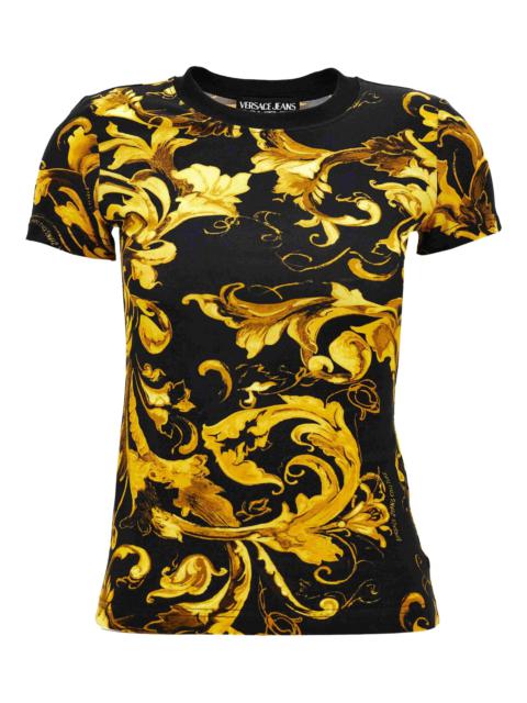 VERSACE JEANS COUTURE Versace Jeans Couture Baroque-print Cotton T-shirt