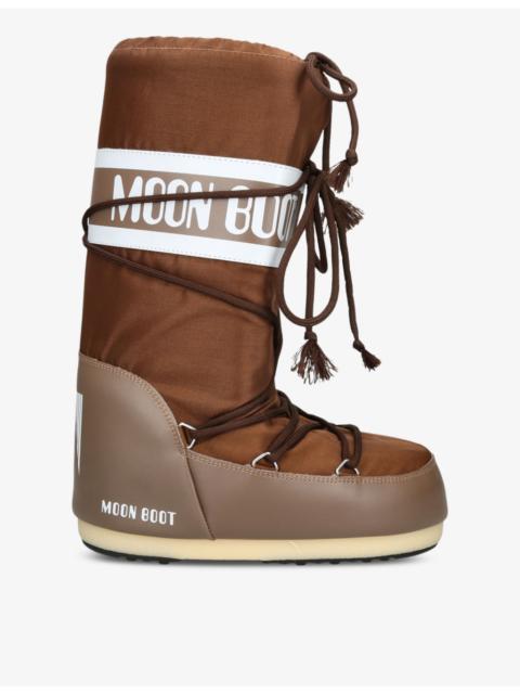 MOON BOOT Icon brand-print shell boots