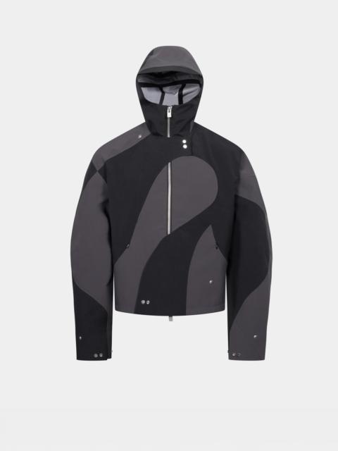 SS23 BLACK & GRAY TRIDENT TECHNICAL JACKET