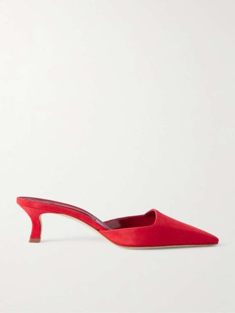 Moiramu 50 suede mules Red