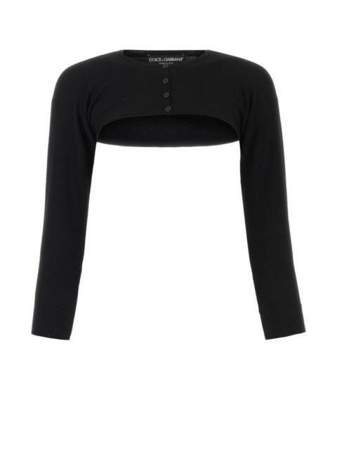 Dolce & Gabbana Dolce & Gabbana Woman Black Viscose Blend Cardigan