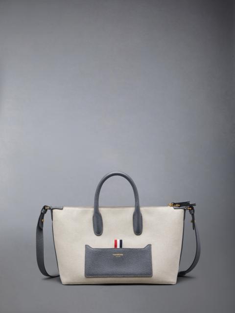 Thom Browne COTTON CANVAS SMALL DUFFLE