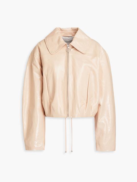 Other Designers Patent-leather bomber jacket