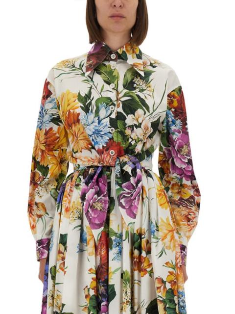 Dolce & Gabbana Dolce & Gabbana Women Flower Bouquet Print Poplin Shirt