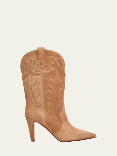Christian Louboutin 85mm Santia Suede Booties