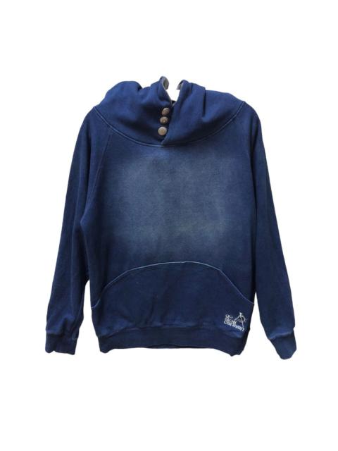 Japanese Brand - Go slow caravan blue denim hoodie