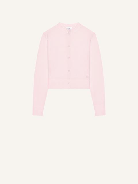 courrèges BUCKLE MERINO WOOL CARDIGAN