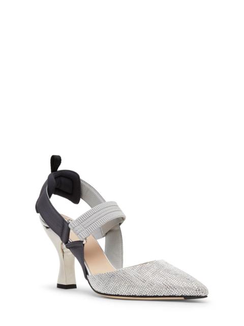 FENDI Fendi Colibri Crystal Embellished Pointed Toe Pump at Nordstrom