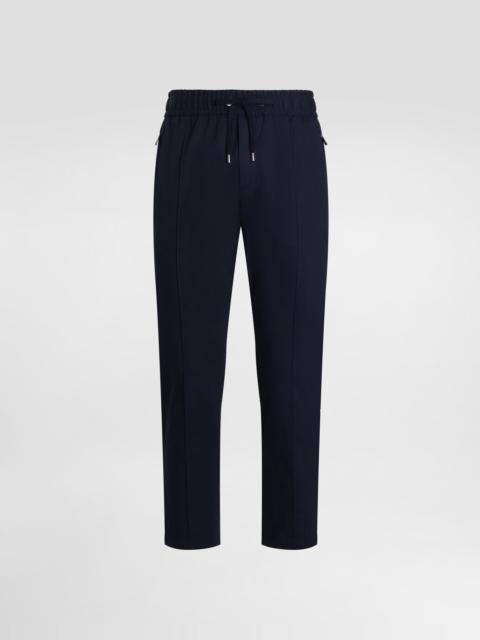 Dolce & Gabbana Stretch cotton gabardine jogging trousers