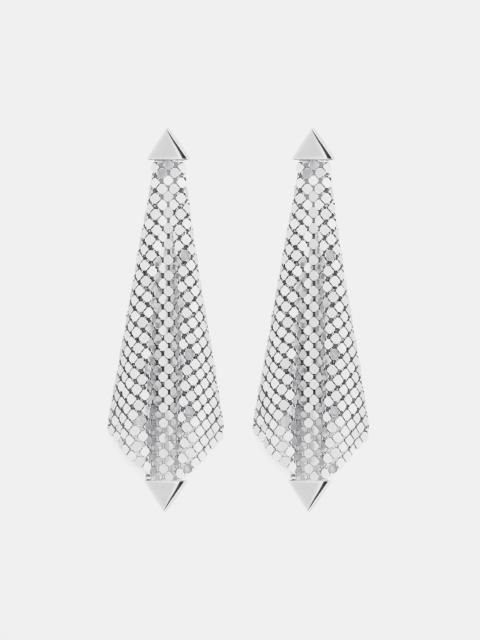 rabanne SILVER CHAINMAIL EARRINGS