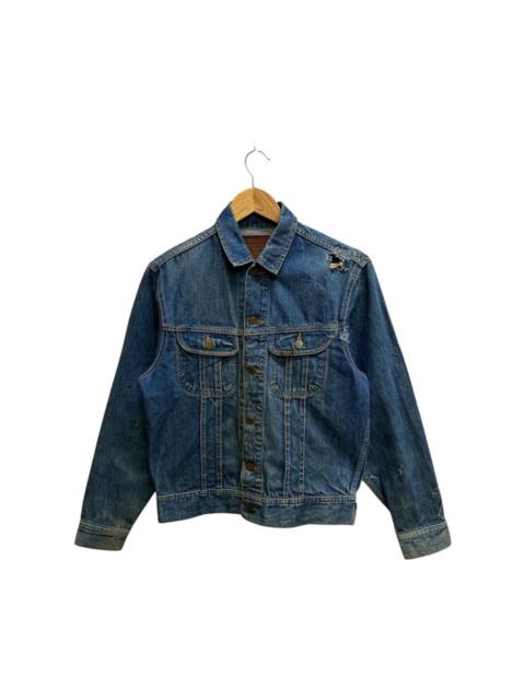 Other Designers Vintage 80s Edwin Distressed Denim Trucker Jacket Jeans