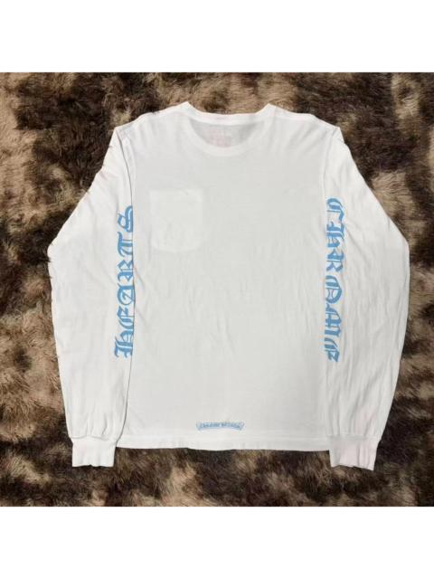 Chrome Hearts Chrome Hearts Ch - White Miami Exclusive Long-Sleeve Dress with Blue Sanskrit Logo on the Neckline a