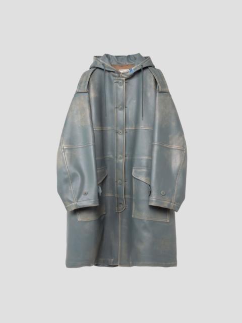 Maison MIHARAYASUHIRO SYNTHETIC LEATHER HOODED COAT