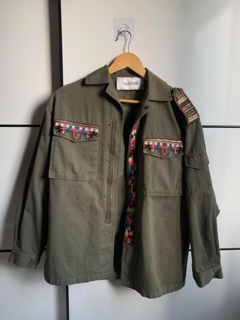 Valentino Valentino Military Green Studded Jacket