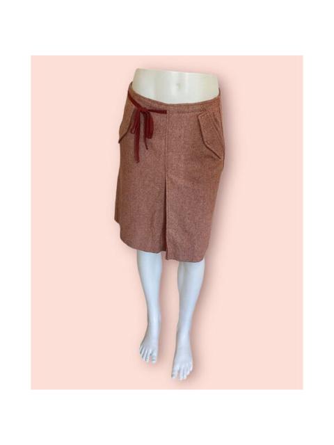 Other Designers United Colors of Benetton Women Red Rust Tweed Aline Wool Fall Skirt S M 38 US 4