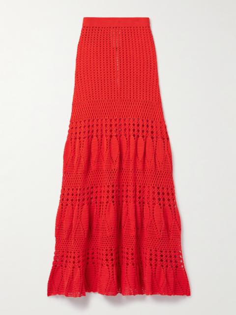 ESCVDO Reflejo Crocheted Cotton Maxi Skirt
