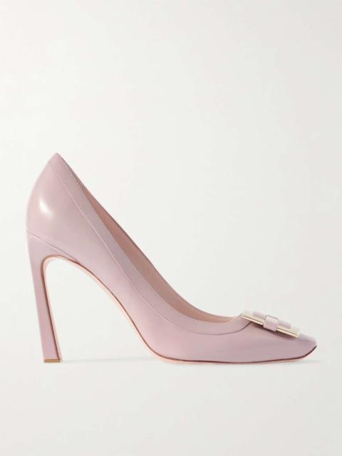Trompette 100 buckled patent-leather pumps Lilac