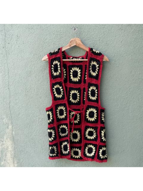 Other Designers Handmade - Vintage HANDMADE Knit Rare Sleeveless Cardigan Knitwear