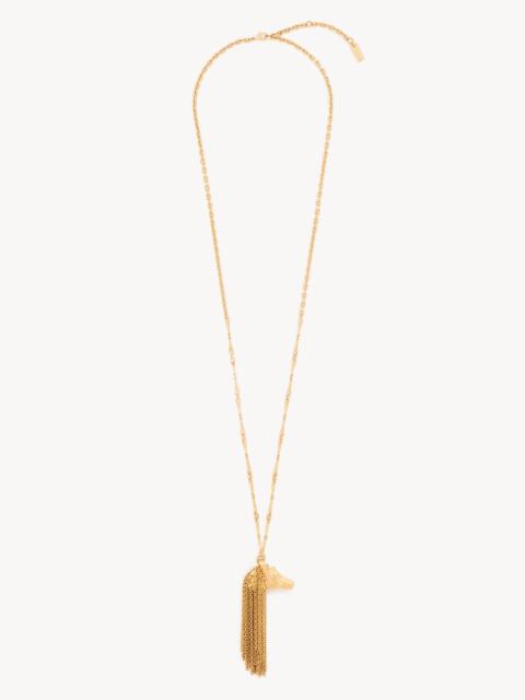 Chloé THE CHLOÉ CHAIN HORSE PENDANT NECKLACE