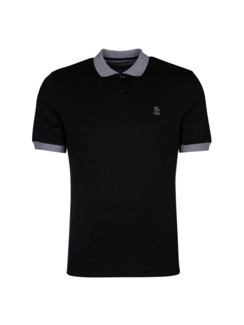 logo-embroidered polo shirt