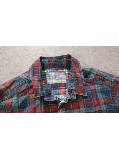 Other Designers Allsaints - S-M Blue-Red Plaid Wired Shirt