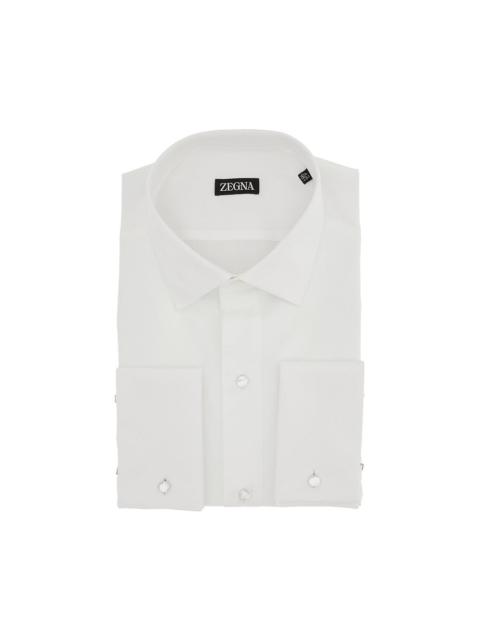 ZEGNA COTTON TUXEDO SHIRT