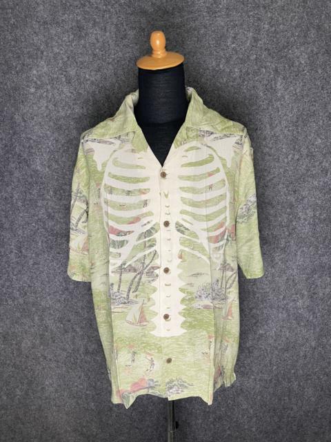 Kapital kountry kamehameha green bone short sleeve shirt