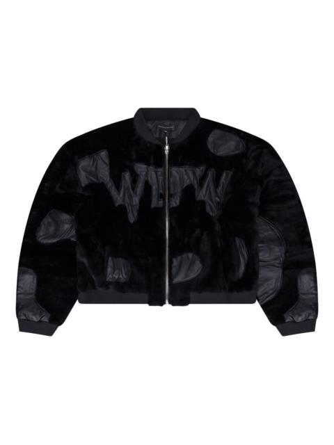 WHO DECIDES WAR appliqué bomber jacket