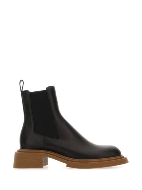 Loewe Loewe Man Black Leather Chelsea Ankle Boots