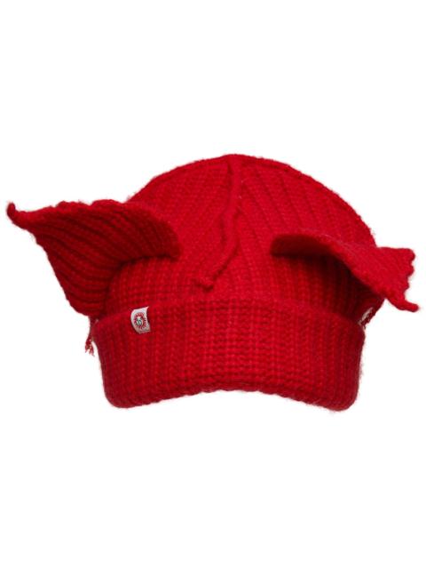 CHARLES JEFFREY LOVERBOY RED WOOL BEANIE
