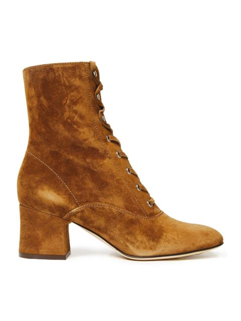 Gianvito Rossi Mackay lace-up suede ankle boots