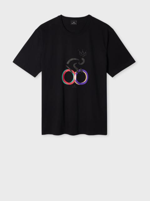 Paul Smith Black 'Cyclist' Print T-Shirt