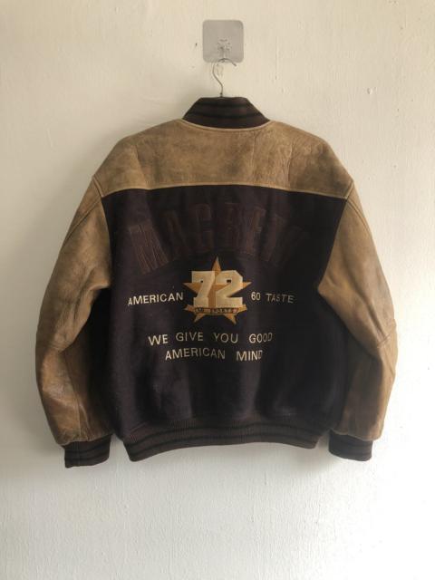 Other Designers Japanese Brand - MACBETH Varsity Jacket Leather Vintage