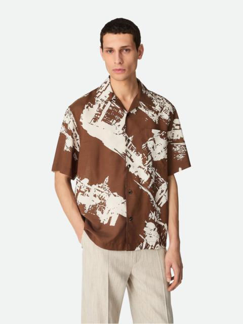 Bottega Veneta Italian Postcard Silk Shirt