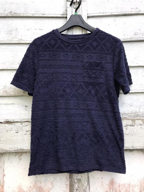 Other Designers Denime - Denime Gear Indigo Embossed Aztec Design Shirt