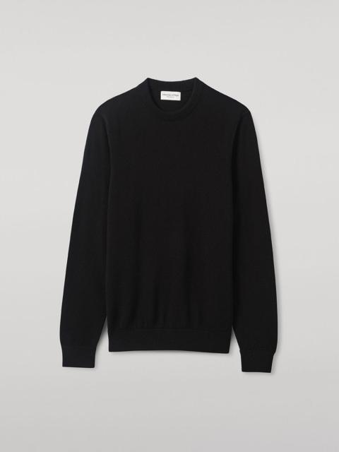 Johnstons of Elgin Classic Cashmere Black Round Neck Jumper