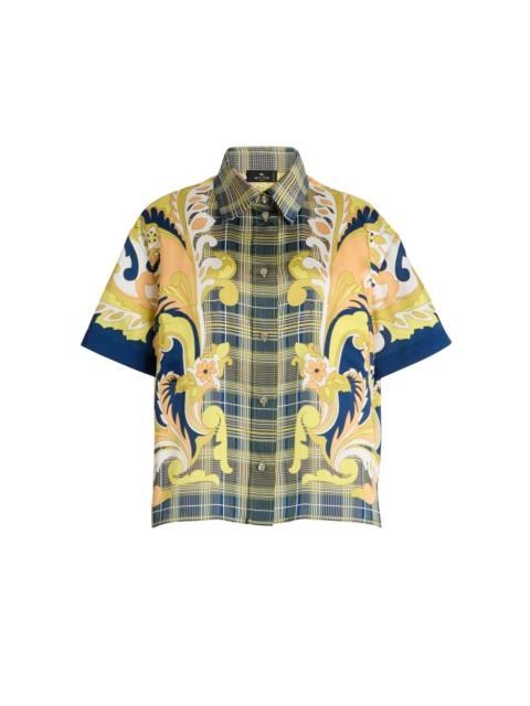 Etro Exclusive Riviera Printed Silk-Twill Top print