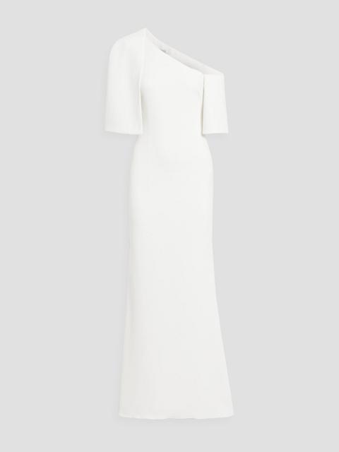 Other Designers One-shoulder crepe gown