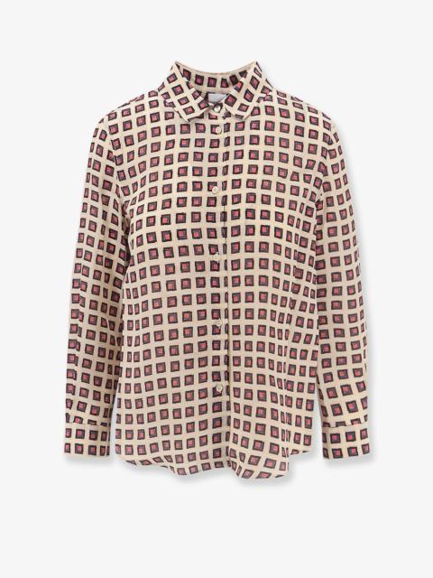 Aspesi Aspesi Printed Silk Shirt Beige