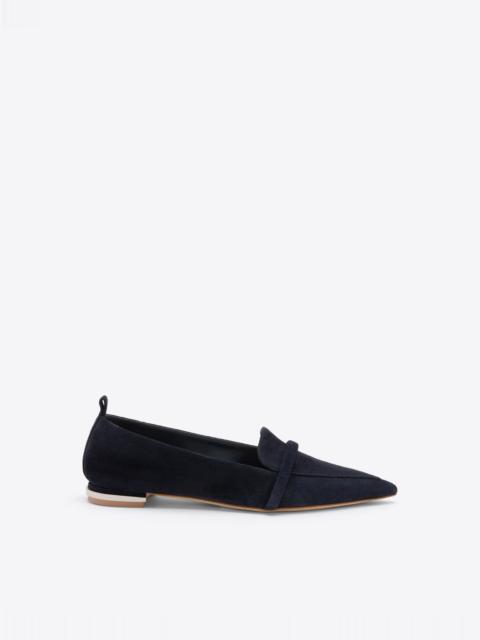 MALONE SOULIERS Dora Dark Blue Suede Loafers