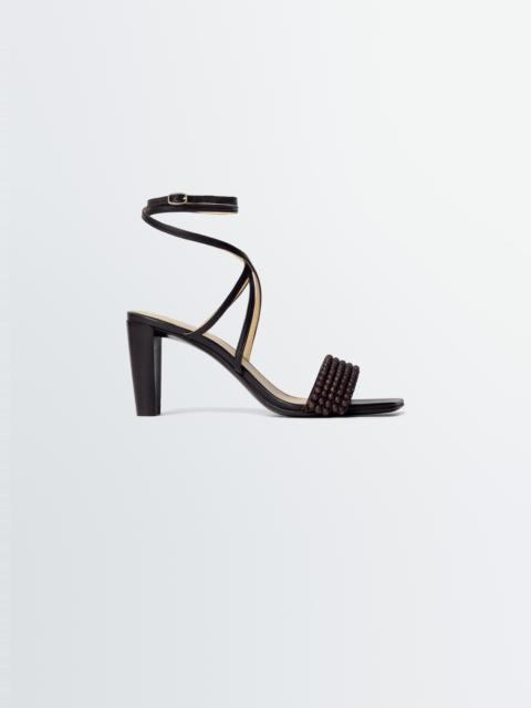 Lemaire CROSS SANDALS 80 MM HEEL IN LEATHER WITH BEADS