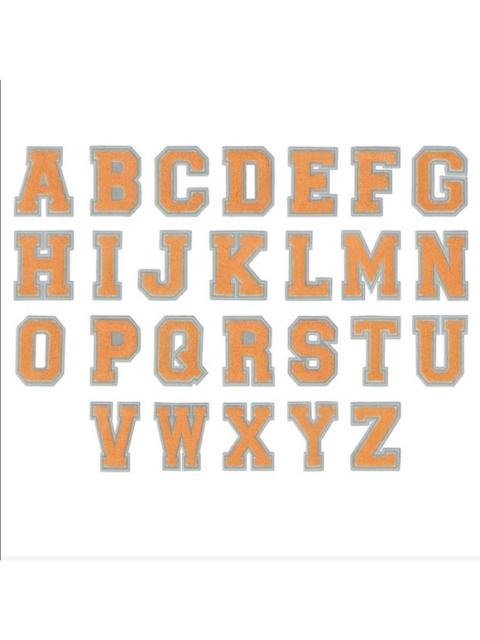 Other Designers Stoney Clover Lane Peach Chenille Varsity Patches