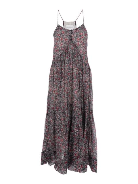 Isabel Marant Étoile Isabel Marant Etoile Women 'Sabba' Multicolor Long Dress With Straps And All-Over Pattern In Cotton 