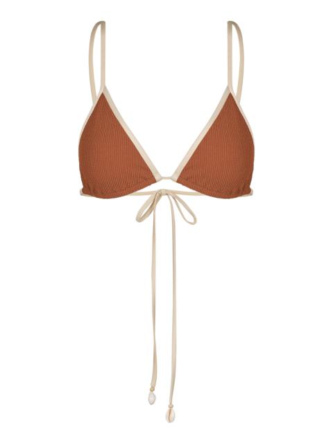 Johanna Ortiz Playa Del Río String Bikini Top brown